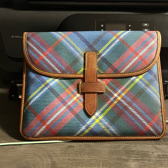 Dooney & Bourke Other - Dooney & Bourke Blue Tartan iPad envelope pouch